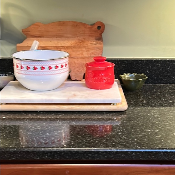 French Country Red Butter Cellar Room Temperature Butter Keeper NWOB Never Used - Picture 5 of 10